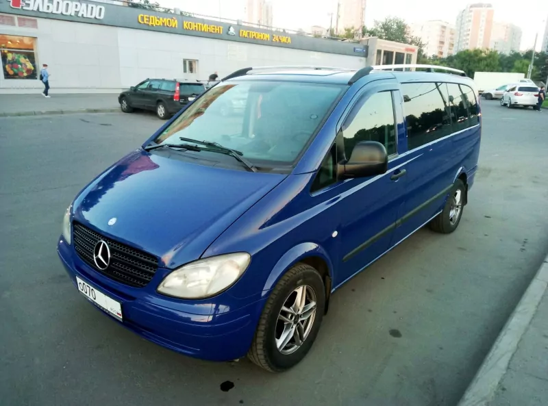Аренда и заказ синего минивэна Мерседес Вито (Mercedes Vito) на 8 мест ...